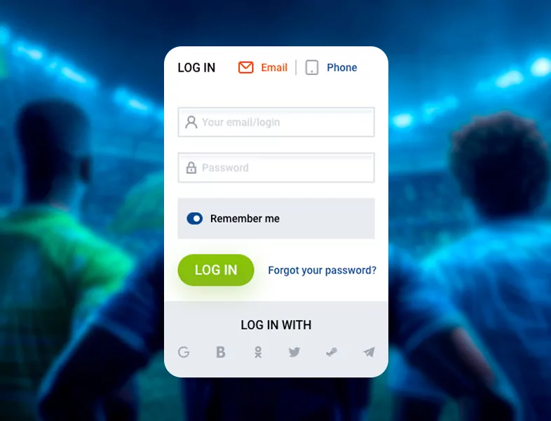 Log in to your personal account
