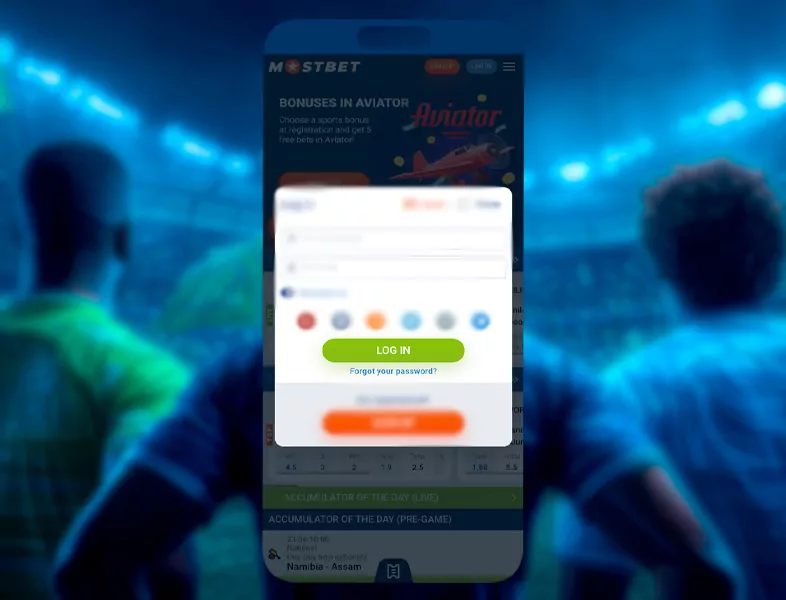 Completing login to personal account
