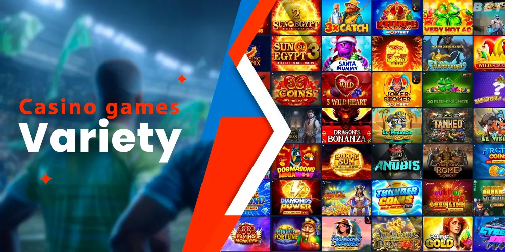 Types of casino games by Mostbet